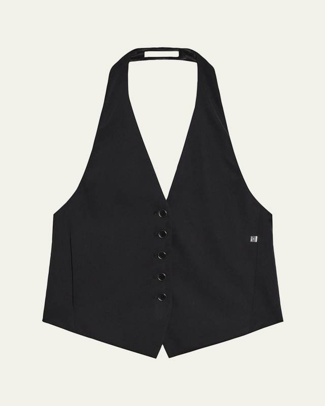 Back-Tie Halter Vest
